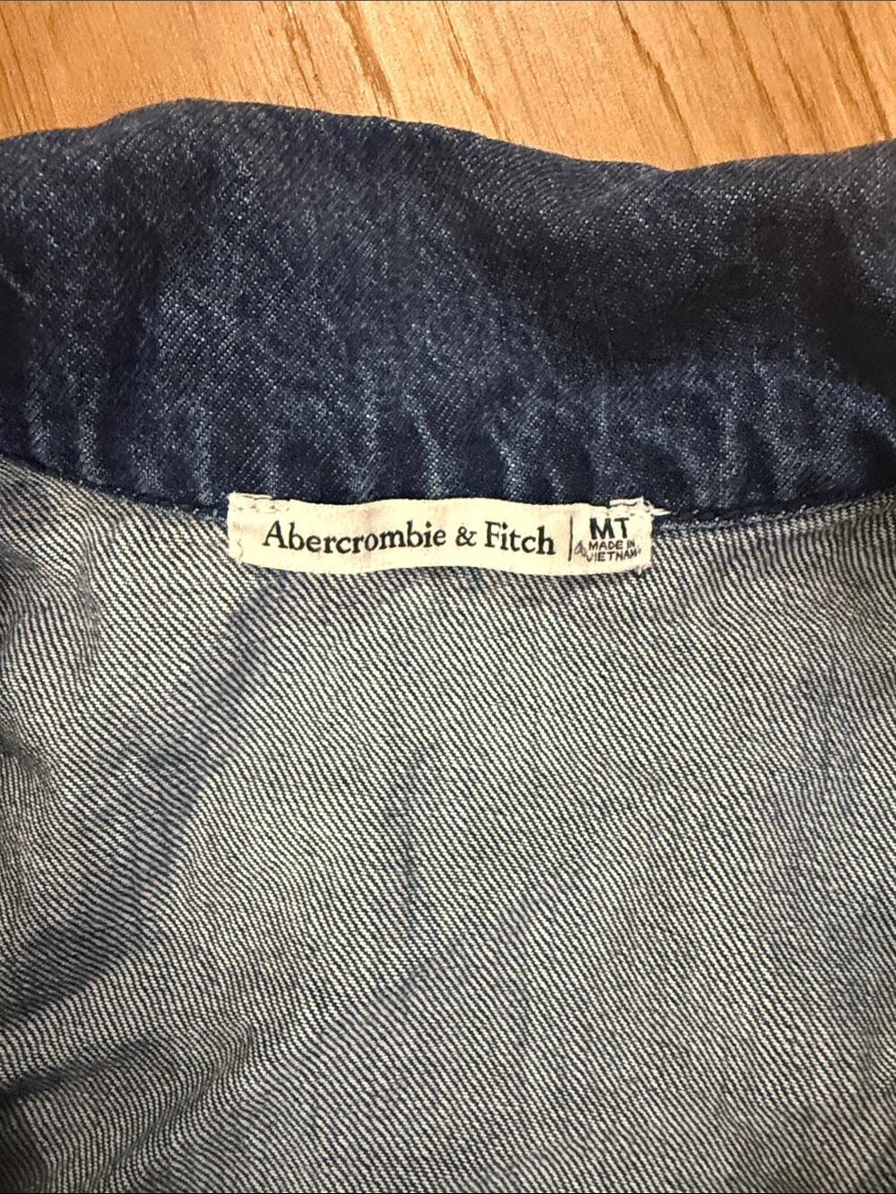 Abercrombie & Fitch Dark Indigo Denim Button-Front Mini Dress - Picture 4 of 4